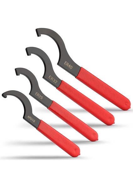 Coilover Wrench Somunner 4pcs Kaymaz Olmayan Anahtar Anahtarı Seti Profesyonel Evrensel Kauçuk Sap Anahtarı Aracı (Yurt Dışından)