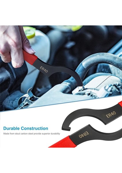 Coilover Wrench Somunner 4pcs Kaymaz Olmayan Anahtar Anahtarı Seti Profesyonel Evrensel Kauçuk Sap Anahtarı Aracı (Yurt Dışından) indirimleri