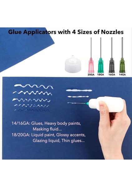 12 Adet Tutkal Aplikatör Şişeleri Künt Iğne Ucu ile 14GA 16GA 16GA 18GA 20GA Tutkal Uygulamaları Için Boya Quilling Craft (Yurt Dışından) indirimleri