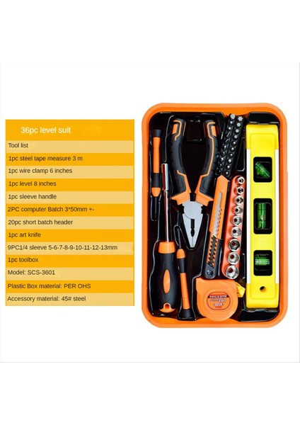 Ev Onarım Aracı Seti Ev Garaj Üniversite Yurt Için Takım Kutusu Saklama Kutusu ile Evrensel Ev El Alet Seti (Yurt Dışından) modelleri