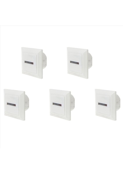5x Hm-1 Zamanlayıcı Kare Sayacı Dijital 0-99999 99 Gösterge 0 3W AC220-240V / 50Hz Ac Saat Saat Metre Saat Metro Beyaz (Yurt Dışından)