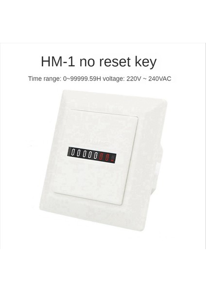 5x Hm-1 Zamanlayıcı Kare Sayacı Dijital 0-99999 99 Gösterge 0 3W AC220-240V / 50Hz Ac Saat Saat Metre Saat Metro Beyaz (Yurt Dışından) modelleri