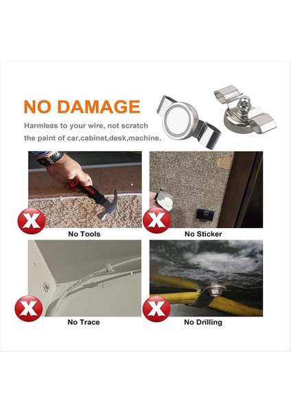 20MM Manyetik Kablo Klipsleri Anti-Çizik Manyetik Kancalar Ağır Hizmet Tipi Kayma Önleyici Kablo Klipsleri Güçlü Mıknatıs Kablosu Tutucusu 6pc (Yurt Dışından) fırsatları