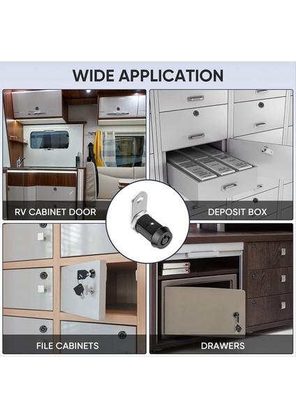 Anahtar ile Kabin Kilidi Rv Bölmesi Depolama Kilidi Için 5/8 Inç Ağır Tübüler Kam Kilidi Tam Rv Kam Kilitleri Seti (Yurt Dışından) indirimleri