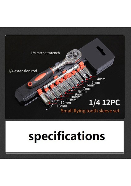 12 Parçalı Çok Fonksiyonlu Oto Onarım Aracı Cırcır Hızlı Soket Anahtarı Arabaya Monte Donanım Kutusu Kombinasyonu (Yurt Dışından) indirimleri