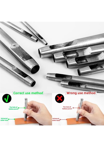 15PC Hollow Punch Deri Delik Punch Cutter 0 5MM-10MM Yuvarlak Yuvarlak Alet Seti Deri Zanaat Çalışma Kiti Deri Izle (Yurt Dışından) fırsatları