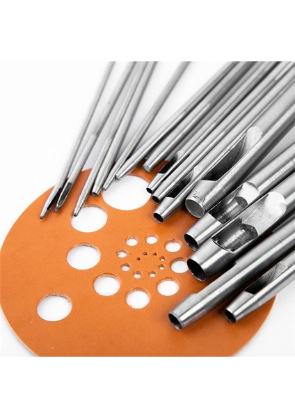 15PC Hollow Punch Deri Delik Punch Cutter 0 5MM-10MM Yuvarlak Yuvarlak Alet Seti Deri Zanaat Çalışma Kiti Deri Izle (Yurt Dışından) indirimleri