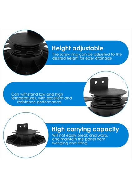 Omurga Montaj Zemin Çerçevesi Ayarlanabilir Omurga Destek Zemin Desteği Kaldırma Rulman Güvertesi Temel Taban Desteği (30-60MM) (Yurt Dışından) modelleri