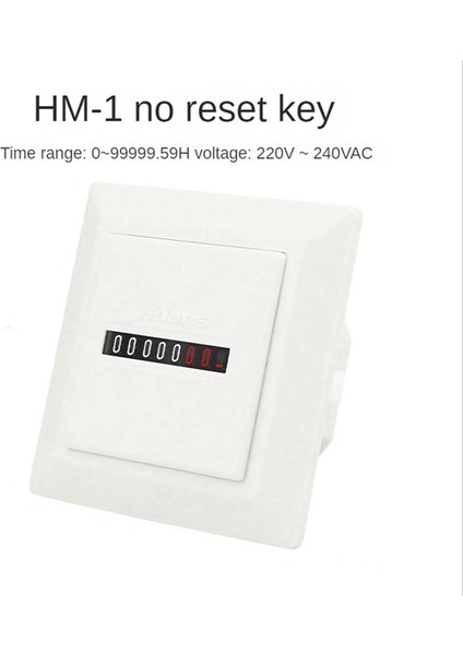 Hm-1 Zamanlayıcı Kare Sayacı Dijital 0-99999 99 Gösterge 0 3W AC220-240V / 50Hz Ac Saat Saat Metre Saat Metre Beyaz (Yurt Dışından) modelleri