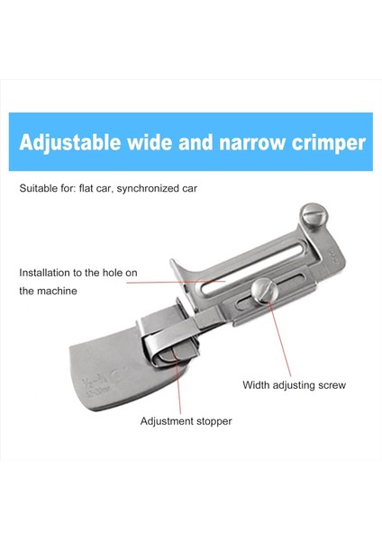 Dikiş Haddelenmiş Ayarlanabilir Genişlik Haddelenmiş Hemmer Ayağı Dikiş Makinesi Haddelenmiş Hem Bağlantı Hemming Aracı (15-25MM) (Yurt Dışından) modelleri