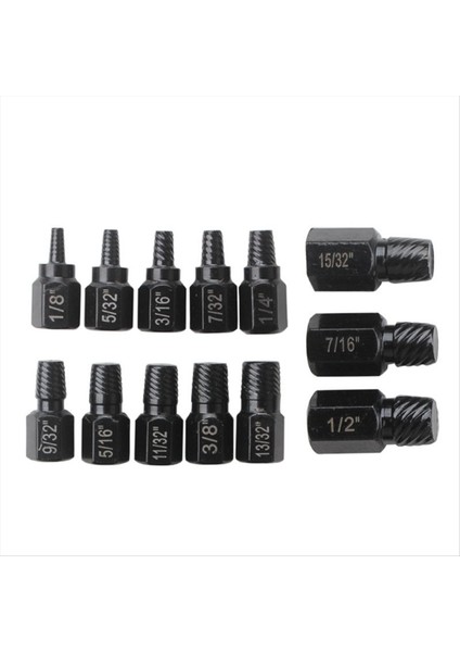13PCS Vidalı Çıkarıcı Kiti Hasarlı Vida Sökücü Set Kolay Matkap Bitleri Kırık Cıvata Saplama Sökücü Vida Çıkarıcı Seti (Yurt Dışından)