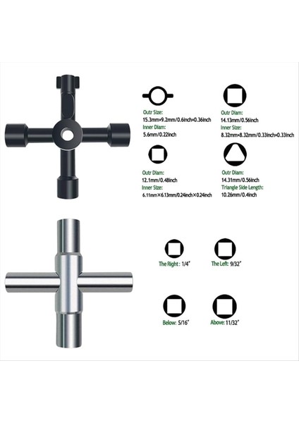 2 Adet 4 Yollu Anahtar Anahtarı Çok Işlevli Su Yardımcı Anahtarı Musluklar Için Çelik Anahtar Hortum Önlükleri Musluklar ve Daha Fazlası (Yurt Dışından) modelleri