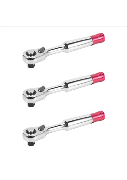 3x Mini 1/4 Inç 100MM Tork Rachet Anahtarı Set Tamir Aracı Araç Bisiklet Bisikleti Soketi Anahtarı Kiti Aracı (Yurt Dışından)