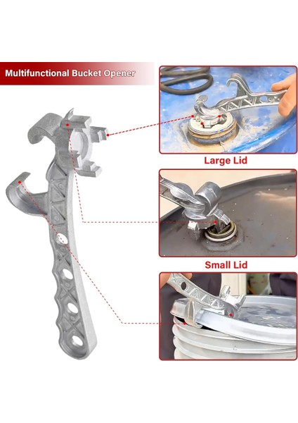2 Pack Çok Fonksiyonlu Alüminyum Kova Açıcı 5 Galon Kova Açıcı Metal Kova Açıcı Kapak Açıcı Aracı (Yurt Dışından) fırsatları