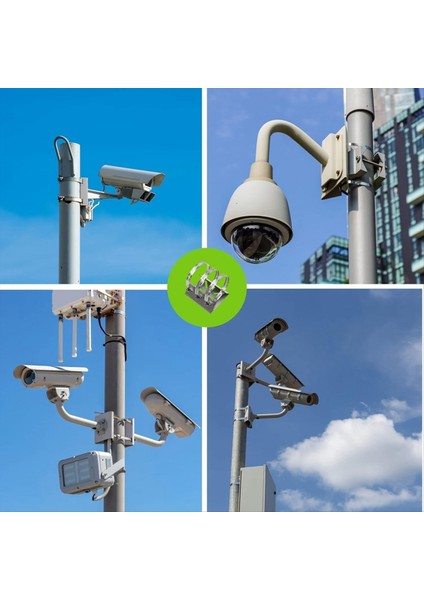 2 Adet 6 Döngü ile Evrensel Duvar Montaj Braketi Paslanmaz Çelik Dikey Kutup Montaj Adaptörü Cctv Güvenlik Kamerası Için (Yurt Dışından) fırsatları