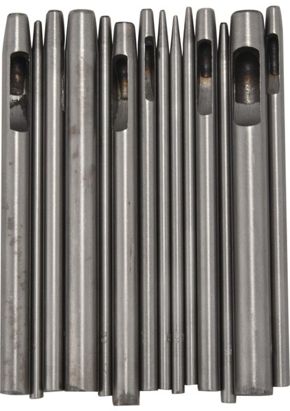 14PCS Round Hollow Punch Set Set Deri Zanaat Aracı Izle Bantlar Için Hollow Del Punch Cutter Aracı Kemerler Tuval (Yurt Dışından)