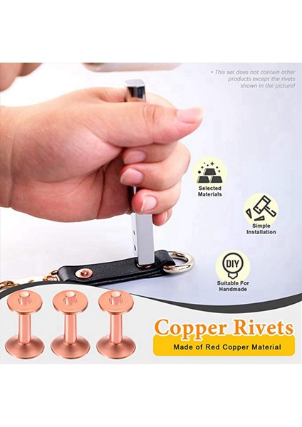 75 Set Bakır Perçin Çapak Yıkayıcı 3/4 Inç Uzunluğunda Deri Bakır Perçin Bağlantı Elemanı Cüzdanlar Için Deri Diy Zanaat Malzemeleri (Yurt Dışından) indirimleri