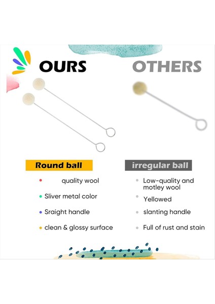 200 Adet Yün Daubers Ball Fırça Deri Boya Aracı Metal Sökili Uygulama Aracı Deri Boya Yün Boya Daube (Yurt Dışından) fiyatları