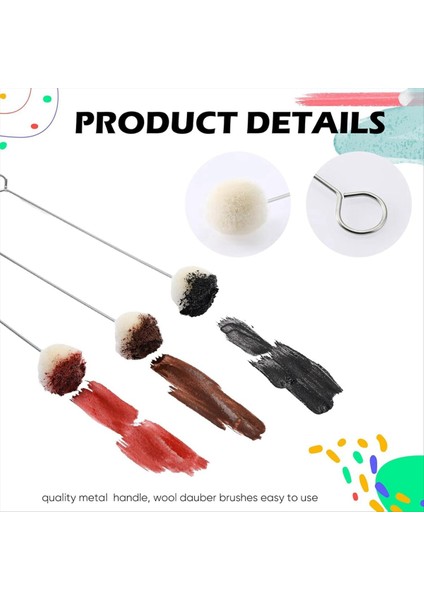 200 Adet Yün Daubers Ball Fırça Deri Boya Aracı Metal Sökili Uygulama Aracı Deri Boya Yün Boya Daube (Yurt Dışından) fırsatları