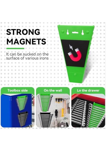4 Pack Manyetik Anahtar Organizer Aracı Tepsisi Premium Anahtar Tutucuları Sae (1/4-1/16INCH) ve Metrik (6MM-24MM) (Yurt Dışından) fırsatları