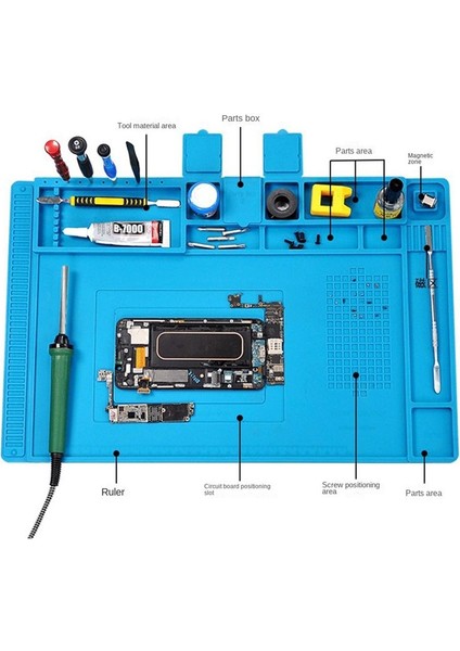 Dirençli Silikon Lehimleme Mat Anti Statik Manyetik Onarım Çalışma Mat Çalışma Tezgahı Cep Telefonu Dizüstü Bilgisayar Onarımı Için (Yurt Dışından) fiyatları