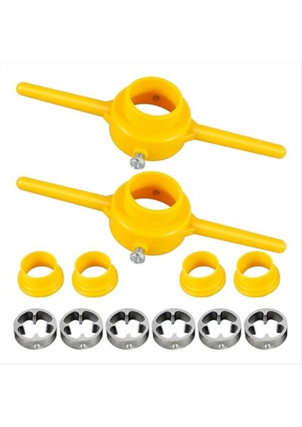 2sets Plastik Boru Iplik Kalıp Kiti Pvc Boru Dişli Sıhhi Tesisat Aracı Kiti Su Borusu Kalıp Plastik Boru Kalıp Tap Anahtar Seti (Yurt Dışından)