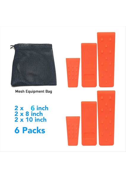 Güvenli Ağaç Kesme Için 6 Adet Ağaç Kesme Takozları 2 10 Inç 8 Inç ve 6 Inçlik Takozların Her Biri Depolama Torbası ile (Yurt Dışından) modelleri