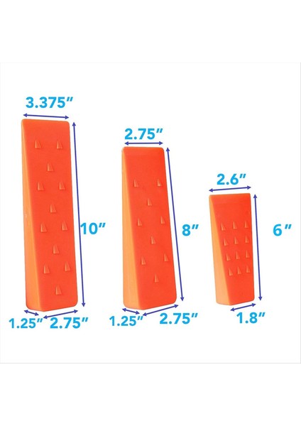 Güvenli Ağaç Kesme Için 6 Adet Ağaç Kesme Takozları 2 10 Inç 8 Inç ve 6 Inçlik Takozların Her Biri Depolama Torbası ile (Yurt Dışından) indirimleri