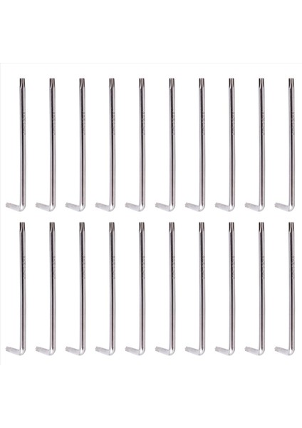 20X Uzun Kol Kurcalama Geçirmez Torx Yıldızı Anahtar Anahtarı Gümüş T25 100MM (Yurt Dışından)