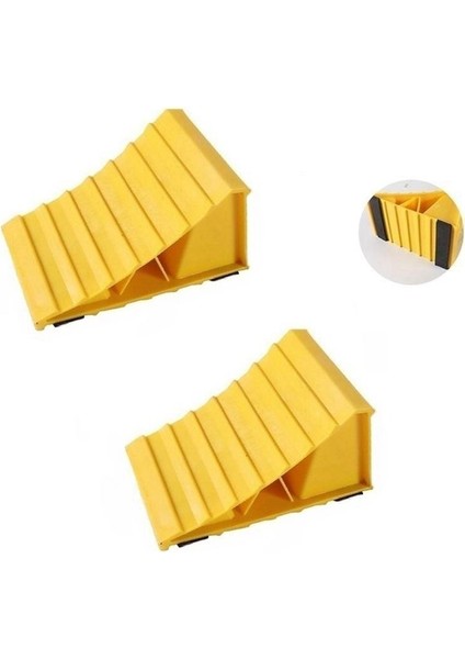 2 Paket Tekerlek Takozu Arabalar Için Kaymaz Taban Seyahat Römorkları Için Lastik Takozları Rv Kampçı ve Kamyonlar (Yurt Dışından) fiyatları