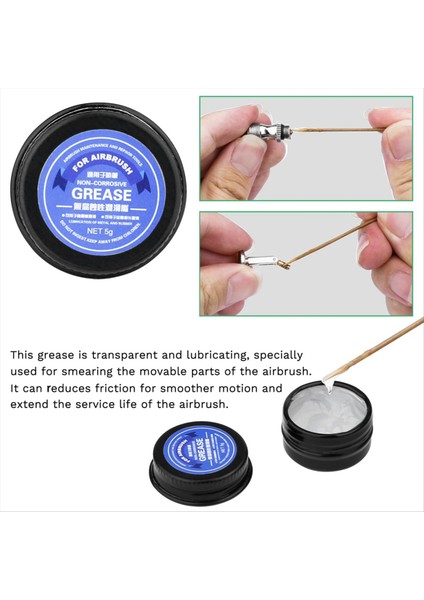 8pcs Airbrush Bakım Onarımı Seti Aksesuarlar Hava Fırçası Temizleme Aracı Kiti Airbrushes Grease Meme Araçları (Yurt Dışından) indirimleri