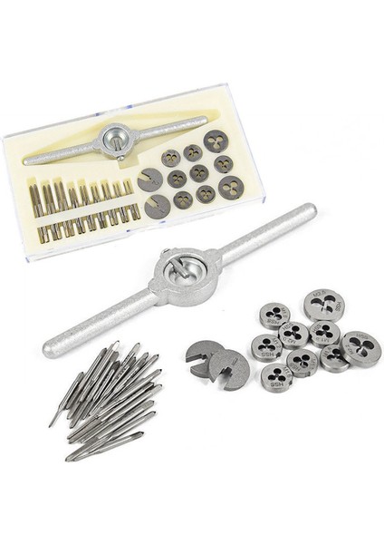 31PCS Metrik Musluk ve Kalıp Seti El Musluk Matkap Ucu Vidası Musluk Hss Iplik Kalıp Anahtarı Tutamak Musluk ve Kalıp Seti (Yurt Dışından)