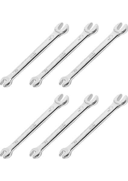 6x Gümüş Ton 5 5mm x 7mm U Şekil Çift Açık Uçlu Anahtar Aleti (Yurt Dışından)