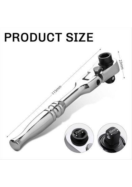 2&#39 De 1 Yuvarlak Tutucu Cırcır Anahtarı 1/4 Çift Uçlu 72 Diş Hızlı Somun (Yurt Dışından) fiyatları