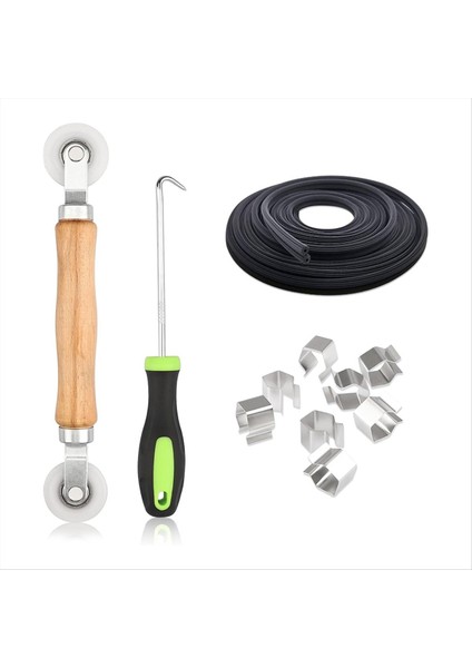 11 Pcs Ekran Onarım Kiti Rulmanlı Ekran Silindir Aracı 65FT Screen Spline 8pcs Ekran Klipleri ve Spline Çıkarma Kancası (Yurt Dışından)