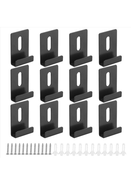 12 Adet Ayna Klipsleri Çerçevesiz Ayna Için Geniş Kanal Ayna Askısı Ağır Ayna Braketleri Asılı Tutucular Kiti (Yurt Dışından)