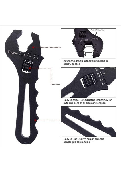 2x AN3-AN16 Tüp Anahtar Hortum Hortum V-Tipi Ayarlanabilir Anahtar Hortumu Bulaşma Siyahı (Yurt Dışından) modelleri
