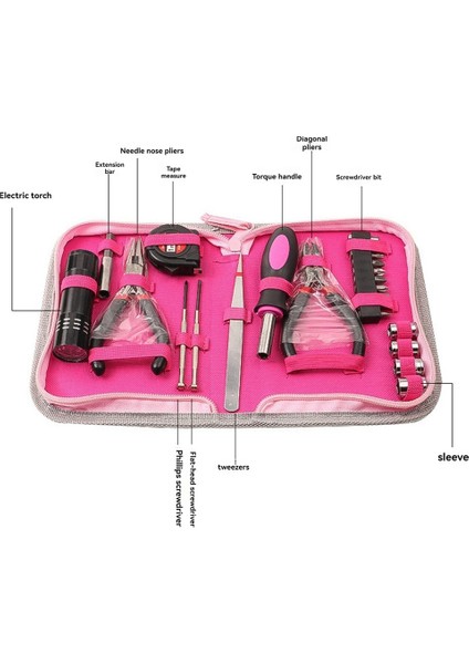 23PCS Hanehalkı Onarım Aracı Kiti Çok Fonksiyonlu Pembe Ev El Alet Seti Dıy Ev Onarımı Için Taşınabilir Kadın Onarım Aracı (Yurt Dışından) fırsatları