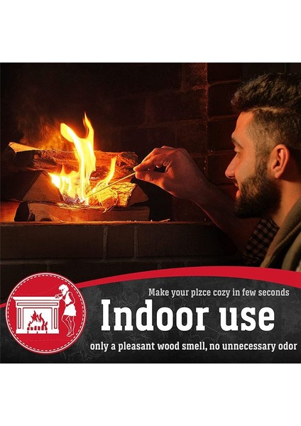 Şömine Ahşap Soba Kamp Ateşleri Izgara Ateş Çukuru Içen Barbekü - Kokusuz Kömür Başlangıç Çubukları Için Yangın Başlayanlar (Yurt Dışından) fiyatları