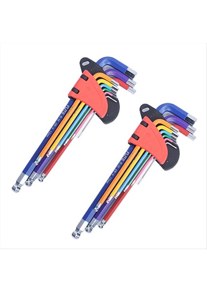 Uzun Hex Anahtar Seti Metrik ve Standart Altı Sözleşmesi Seti Toplu Tip Sae 1/16 Ila 3/8 Inç (Yurt Dışından)