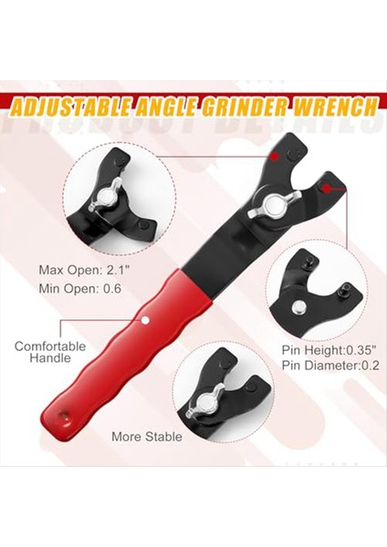 25PCS Açı Somun Açısı Öğütücü Anahtar Kiti 5/8 Inç -11 Flanş Metal Kilit Somun Anahtarı Dewalt/makita Kırmızı ile Uyumlu (Yurt Dışından) modelleri