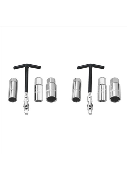 2x Araç Motosiklet Onarma Aracı Kiti Buji Çıkarma Aracı Soket Anahtarı 16MM /18MM /21MMT-HANDLE Anahtarı (Yurt Dışından)
