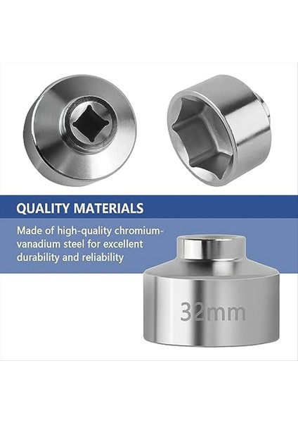 32MM Soket-Yağ Filtre Anahtarı Aleti Çelik Hızlı Yağ Filtresi Çıkarma Aracı 3/8 Inç Tahrikli Yağ Filtresi Soket Aleti (Yurt Dışından) modelleri