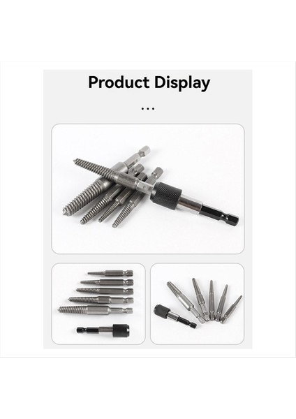 5 Pc Hasarlı Ekstraktör Matkap Bit Seti Hex Saflı Hasarlı Cıvata Vidası Sapı Çıkarıcı Extractor Alet Seti Slayt Çıkarıcı (Yurt Dışından) modelleri