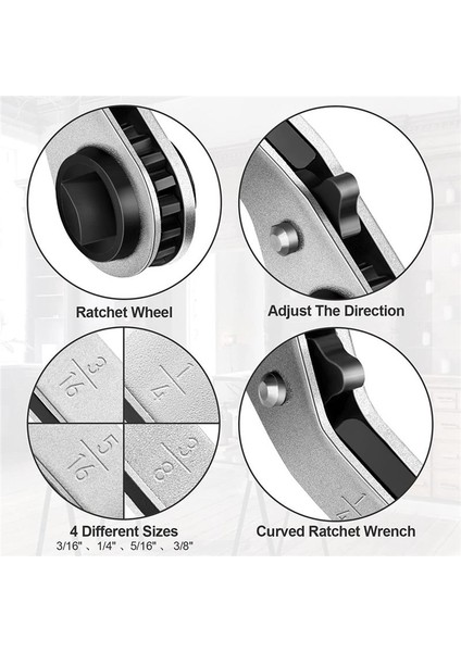 Hvac Service Anahtar Klima Valfi Cırcır Anahtarı (1/4inch 3/8inch 3/16INCH 5/16INCH) Hex Bit Adaptörü ile (Yurt Dışından) modelleri