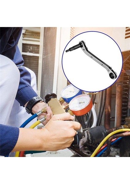 Hvac Service Anahtar Klima Valfi Cırcır Anahtarı (1/4inch 3/8inch 3/16INCH 5/16INCH) Hex Bit Adaptörü ile (Yurt Dışından) fırsatları