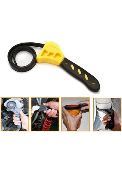 6 Inç Çok Fonksiyonlu Kayış Anahtarı Ayarlanabilir Yağ Filtre Şişesi Açıcı Otomatik Onarım Filtresi Çift Amaçlı Anahtar (Yurt Dışından) fırsatları