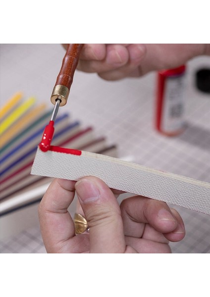 Deri Kenar Boya Silindir Deri Kenar Boya Kalemi Sandal Ağacı Saplı Çelik Çelik Üst Diy Deri Zanaat Aleti (Yurt Dışından) modelleri