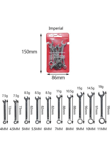 10 Parçalı Mini Anahtar Seti Manuel Çift Amaçlı Anahtar Aracı Ingilizce Anahtar Seti Ev Bakım Araçları (Yurt Dışından) fiyatları