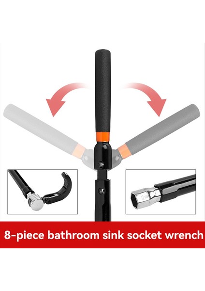 Soket ile Musluk Anahtarı Tesisatçı Soket Anahtarı Dayanıklı Tap Somun Anahtarı Musluk Montaj Onarım Aracı El Aracı (Yurt Dışından) fırsatları